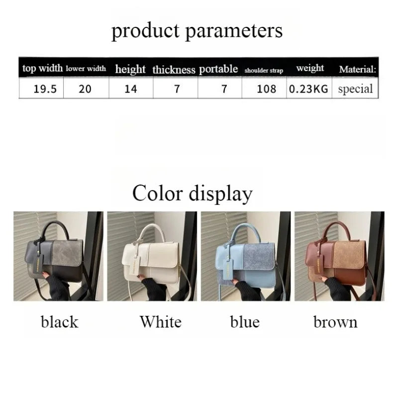 Elegant Women's Handbag Crossbody Shoulder Bag, Snap Closure Tote Bag, Everyday Accessory, Geometric Pattern, Fashion Lovers