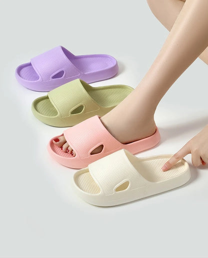 Thick Platform Cloud Slippers EVA Soft Sole Pillow Slides Summer Beach Flip Flops Women Non Slip Bathroom Home Slippers