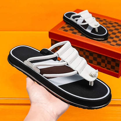 Stylish Summer Slippers for Men Outdoor Soft Sole Slides Leisure Walk Male Flip Flops Mens Casual Beach Shoes Sandals Sandalias