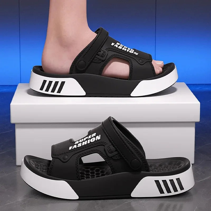 Men's Summer EVA Slippers Soft Thick Sole Sandals Indoor Outdoor Walking Beach Shoes Home House Slippers for Men