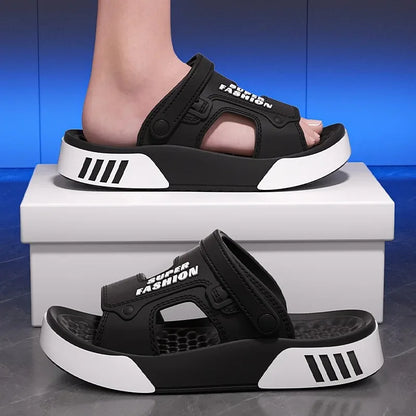 Men's Summer EVA Slippers Soft Thick Sole Sandals Indoor Outdoor Walking Beach Shoes Home House Slippers for Men