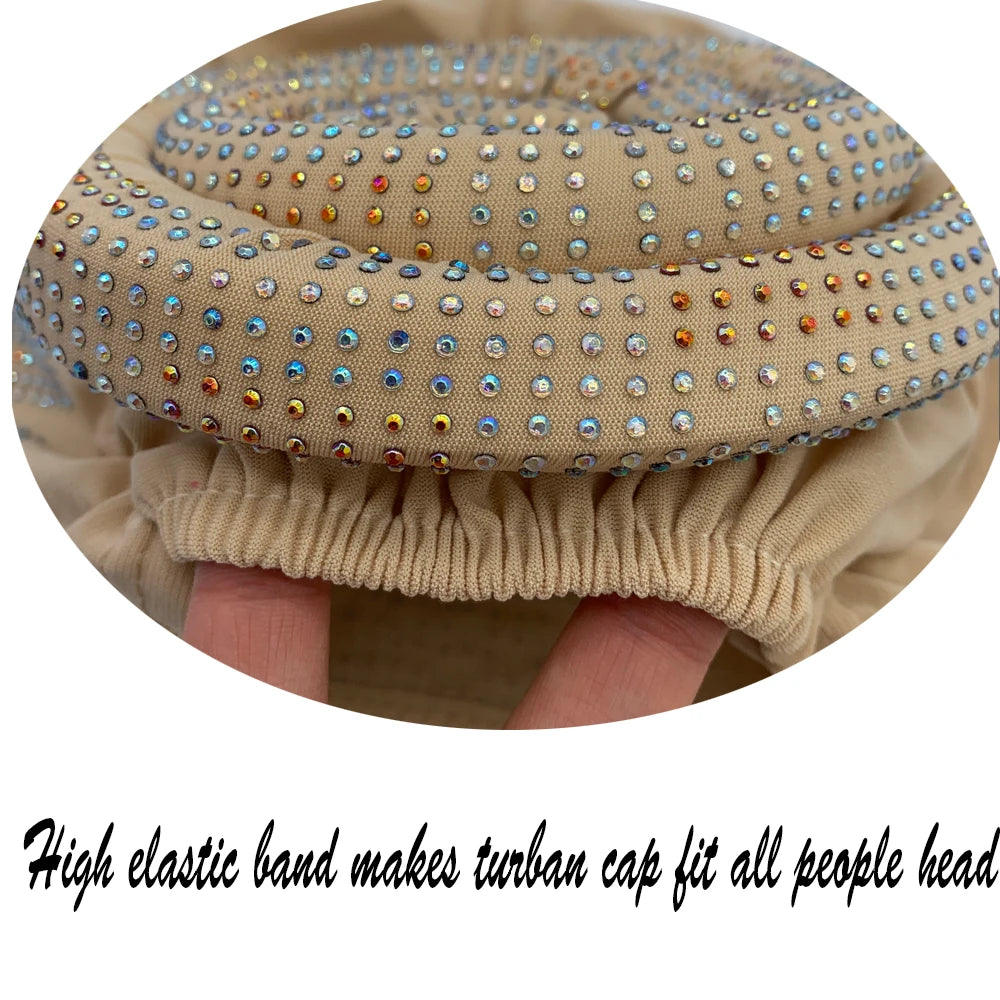 Summer Breathable Turban Cap for Women Muslim Under Scarf Cap African Lady Head Wraps Bonnet