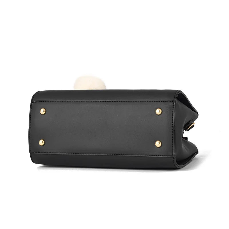Yogodlns Women Handbags Ladies Large Tote Bag Female Square Shoulder Bags Bolsas Femininas Sac PU Leather Hairball Crossbody Bag