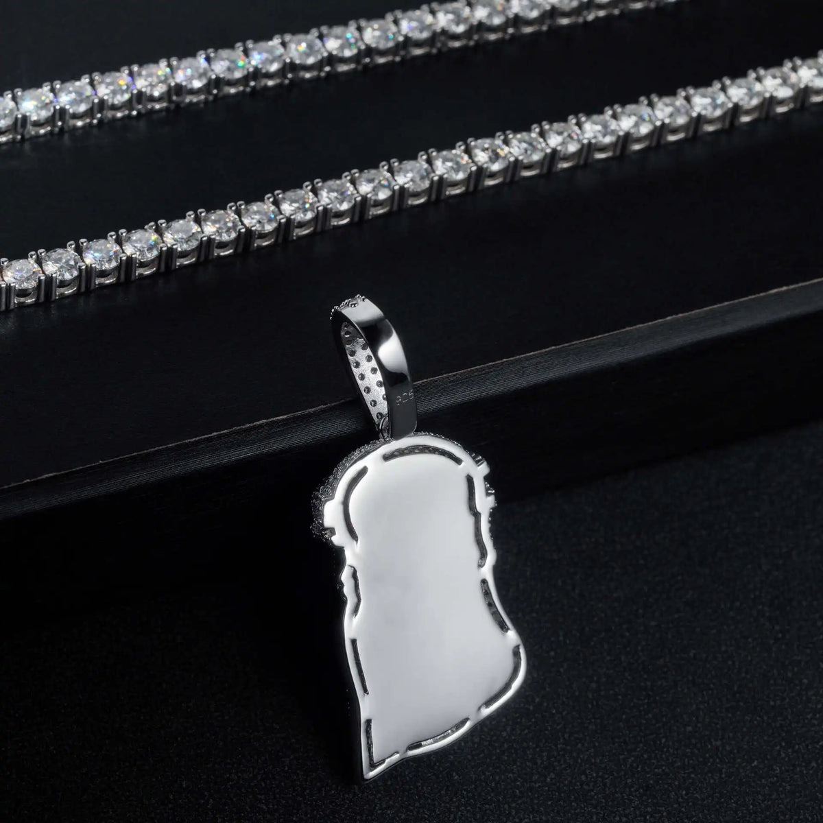 Hip Hop Jesus 925 Sterling Silver Full Moissanite Pendant For Men Men's Pendant Gold Plated Jewelry Can Pass 4mm Tennis Chain