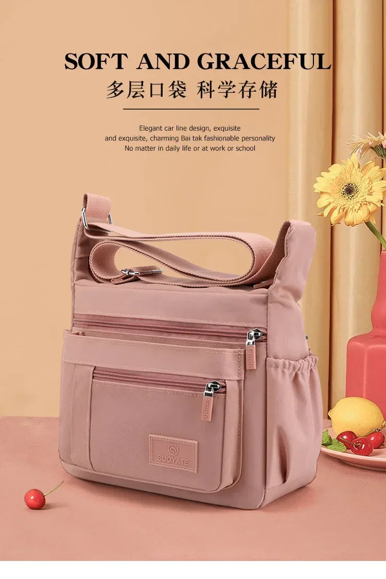 Fashion Shoulder Crossbody Bag for Women Messenger Bags Waterproof Nylon Ladies Handbag Tote Bags for Women Sac A Main Femme