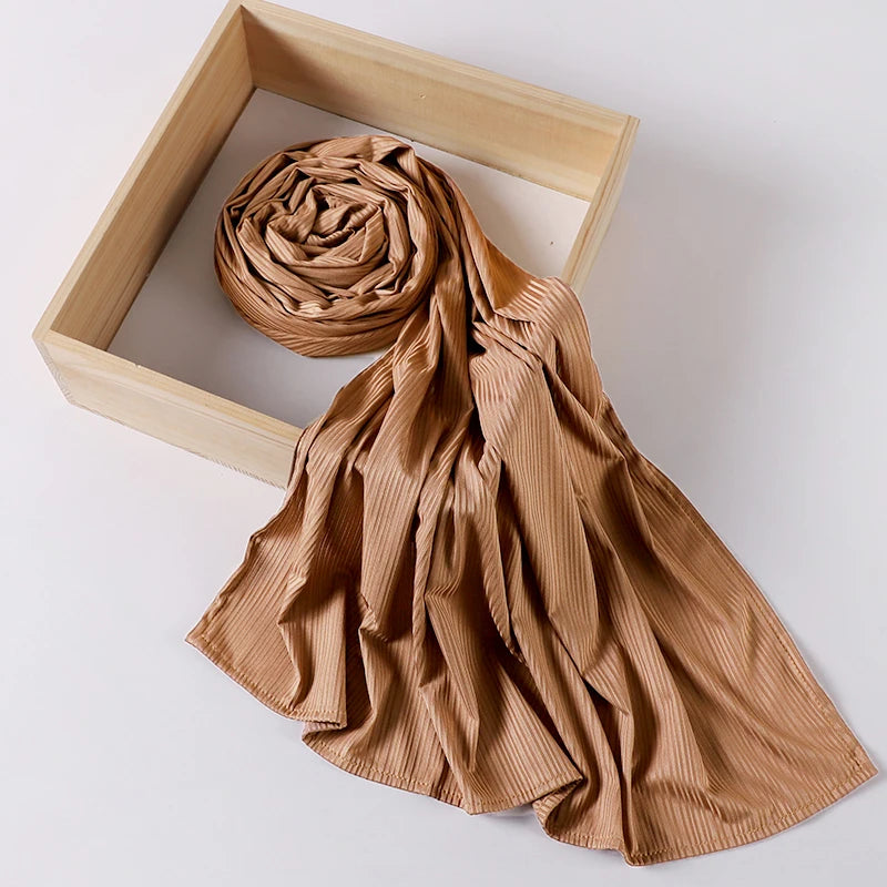Ribbed Jersey Hijab Muslim Plain Scarf Crepe Hijab Scarf Soft Islamic Shawls Wraps Headband Voile Femme Musulman