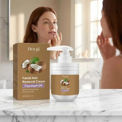 100g Coconuts Oil Facial Hair Removal Creams,Gentle Facial Depilatory Cream,Non-Irritating Depilatory Cream,For Underarms Legs