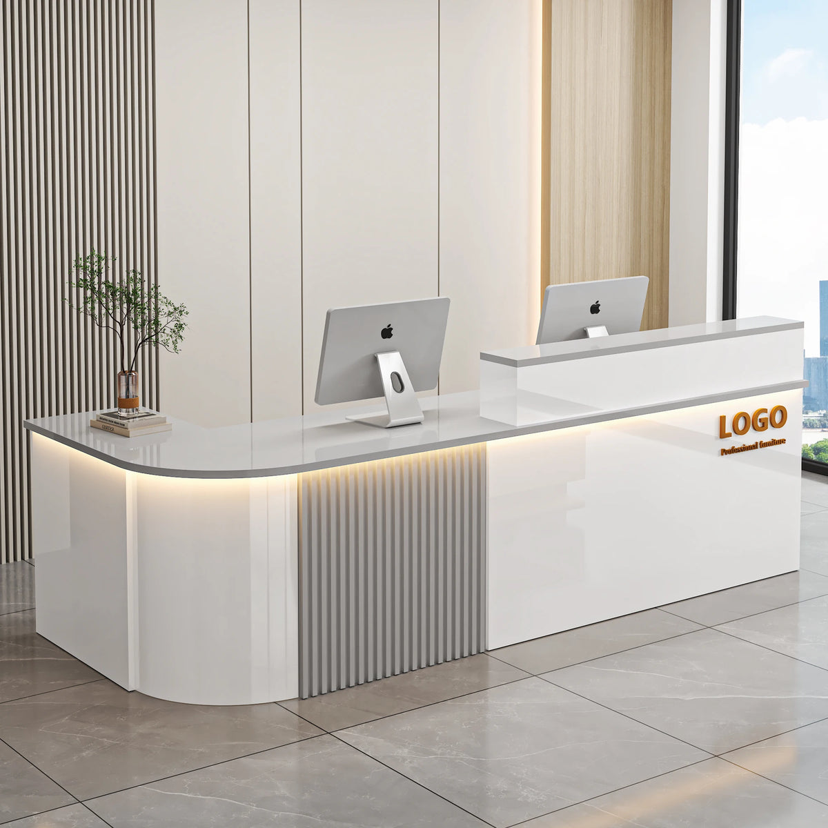 Customized Cashier Podium Counter Reception Desk Small Reception Desk For Salon Bancone Per Negozio Office Furniture