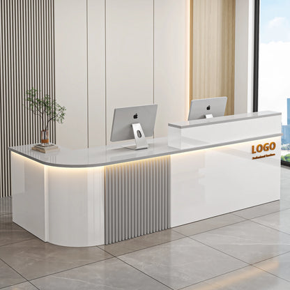 Customized Cashier Podium Counter Reception Desk Small Reception Desk For Salon Bancone Per Negozio Office Furniture