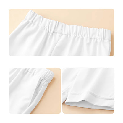 Children Summer Kindergarten School Uniforms Girls Pleated Skirts JK Suit Boys Shirt Shorts Bowtie Wedding Performance Costume