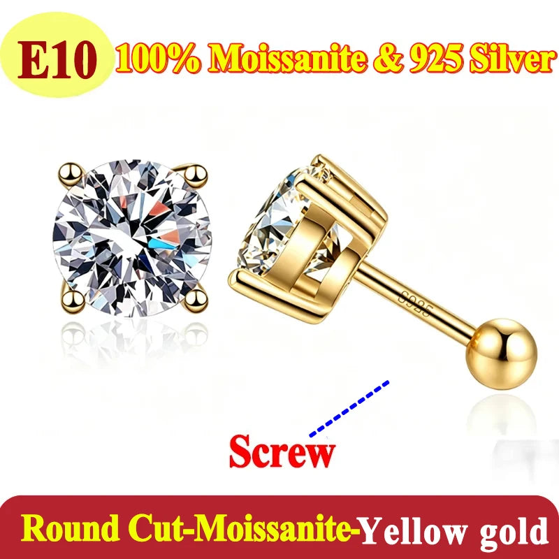 Luxury 0.5-3 Carats Marquise Heart Pear Moissanite Women Diamond Earring Stud 925 Sterling Silver Earrings for Women Jewelry New