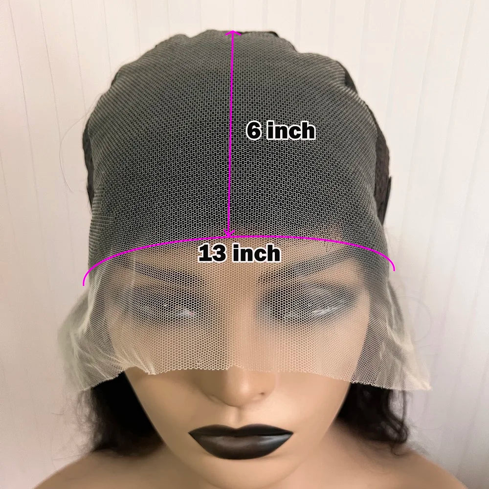 Brown Blonde Balayage Human Hair Glueless Lace Short Bob Wigs 13x4 Silk Top Lace Front Wigs Bleached Knots 360/Full Lace Wigs