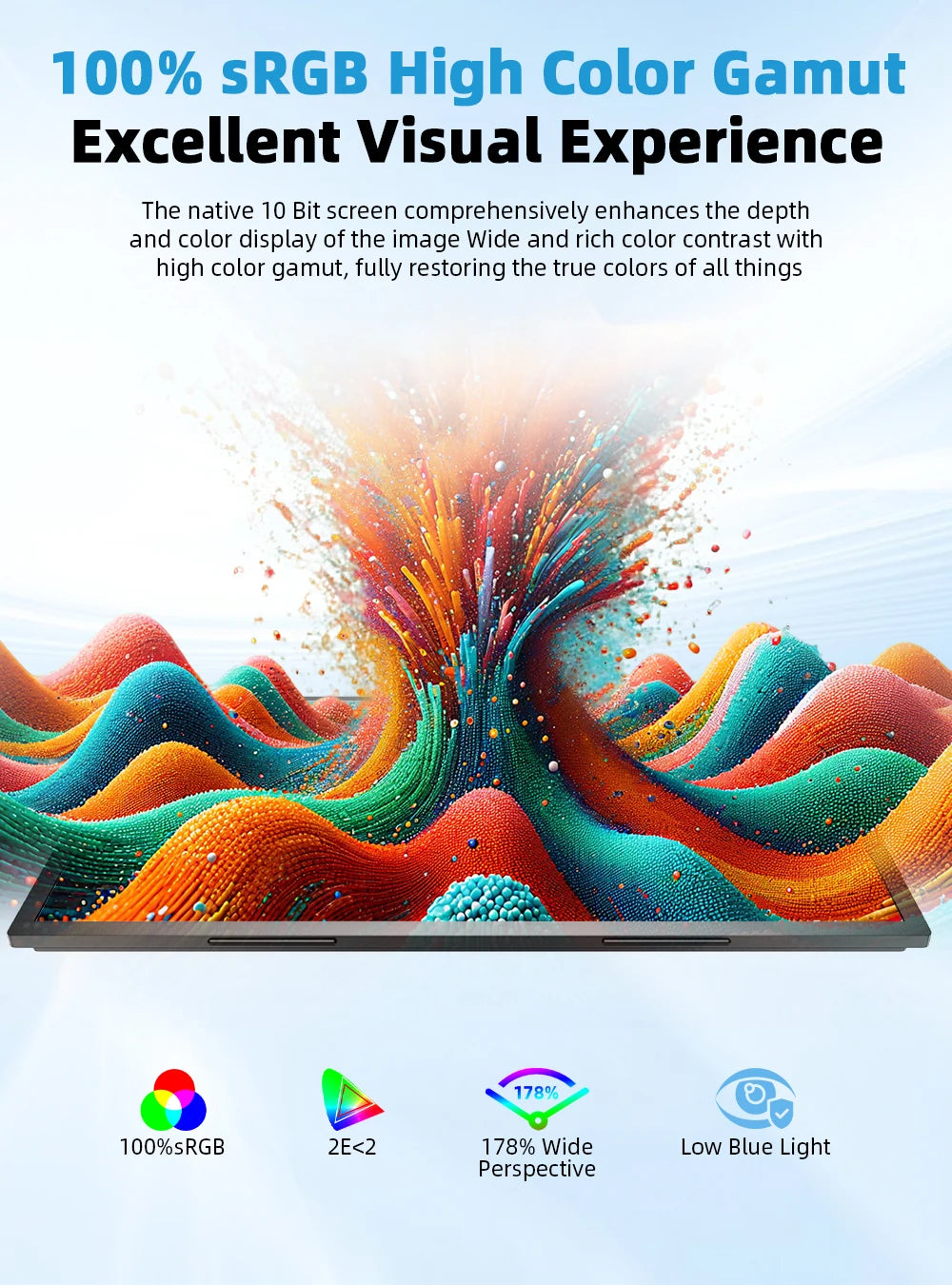 UPERFECT 18.4 inch 4K QLED Portable Monitor Gaming Computer Display Ultra-Slim Extend Screen For PS5/4 Switch Laptop PC Mac Xbox