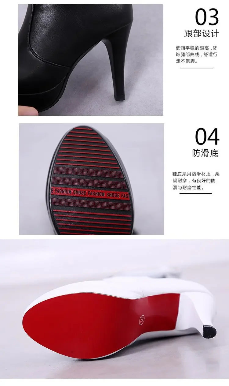 Women Boots Luxury Knight Women Length Boot Fashion Sexy Soft Leather Shoes Leather Elegant Comfortable Knee High Boots