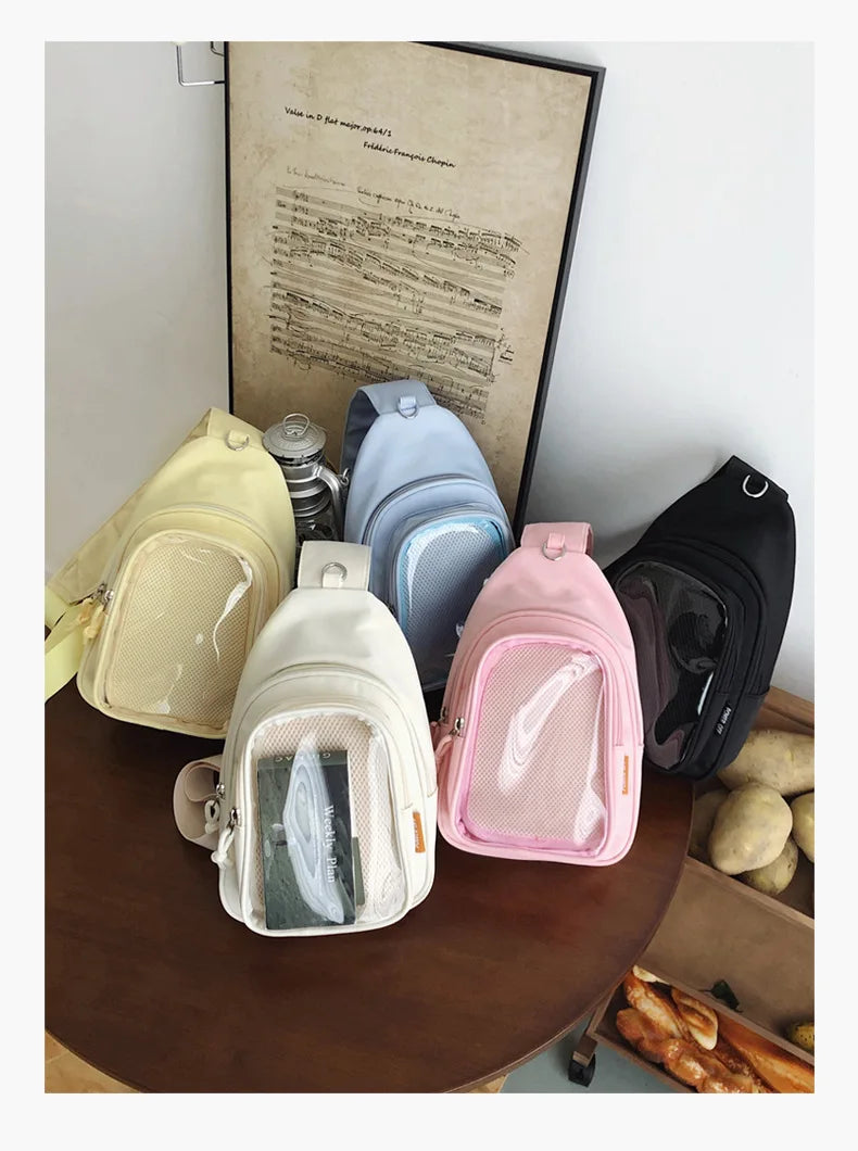 Kawaii Japanese Itabag Girls Soft Nylon Backpack Crossbody Bags 10CM Doll Women With Display Plate Cross Body Sling Pouch 2025