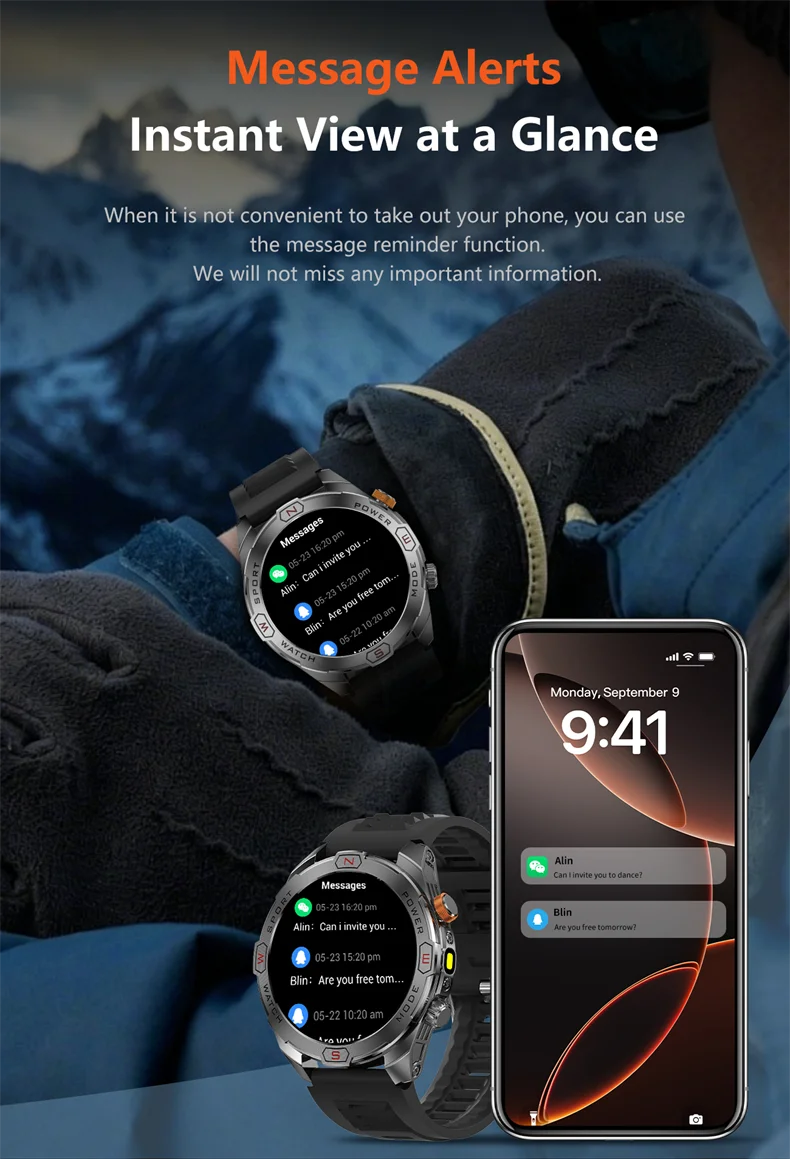 ChiBear Genuine Military Smart Watch Men: 1200 mAh Battery Compass GPS Sports Outdoor Watch Bluetooth Call Smartwatch 2026 New