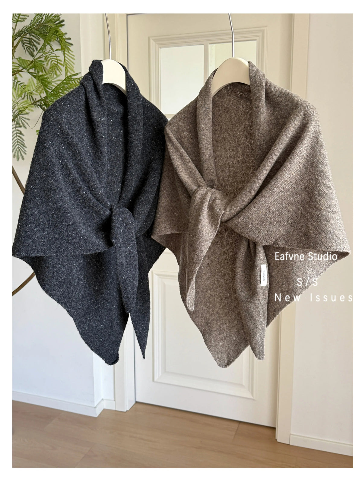 Japanese 100% Wool Long Triangle Scaf Elegant Oversized Women Big Shawl Knited Scarves Popular trip Party Scarf 180cm