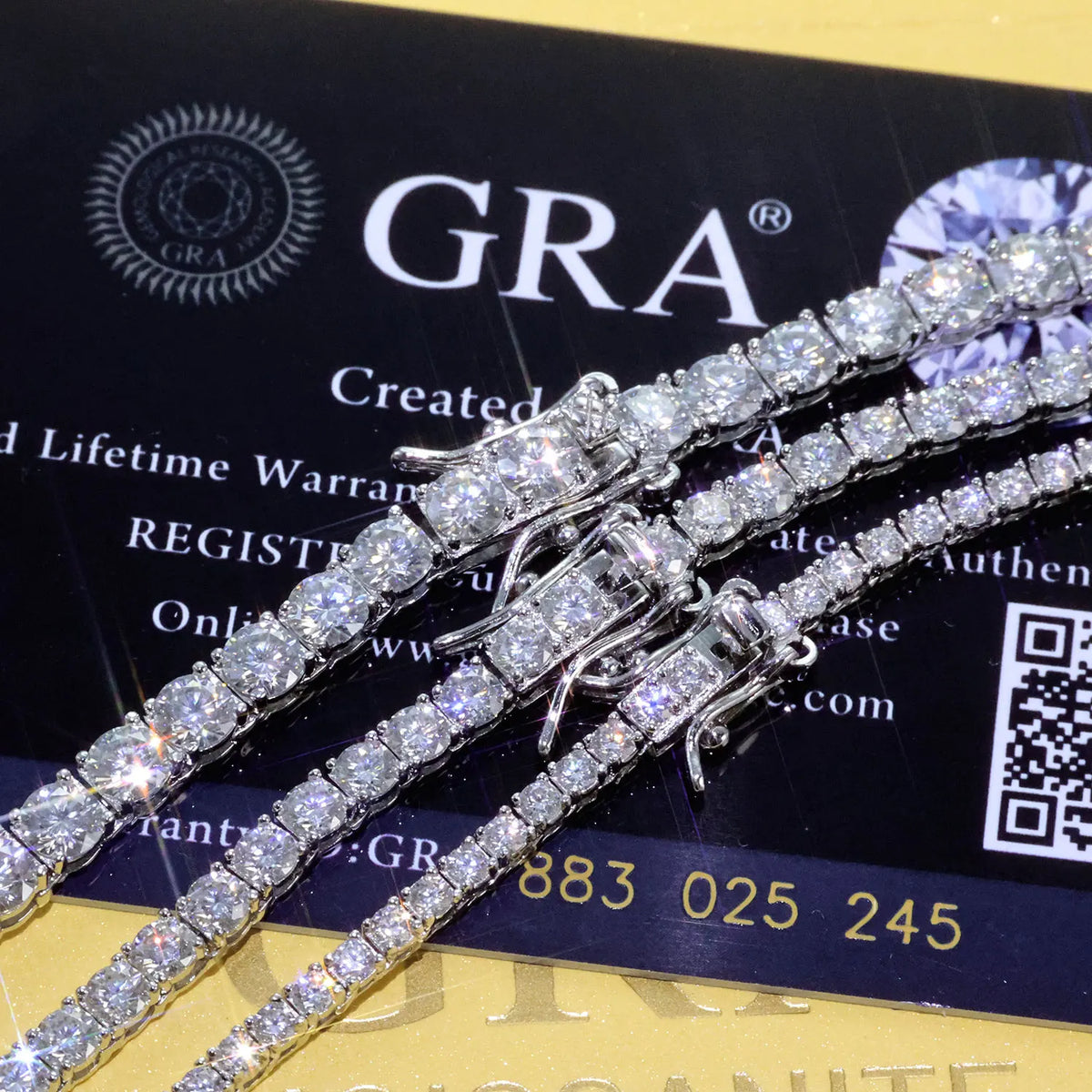 Luxur Jewelry 925 VVS 2/3/4/5MM Width Moissanite Tennis Necklace Pass Diamond Test Bling Iced Sterling Silver Chain with Gra