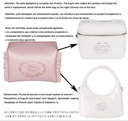 Flower Knows All In One Makeup Set Gift Box Garden Cushion Cream Foundation Matte Blush Long Lasting Velvet Lip Cream With Bag