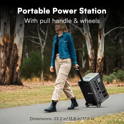 OSCAL PowerMax 3600SE Portable Power Station, 3600Wh LiFePO4 Battery, Solar Generator optional 400W Solar Panel, 3600W (Surge 7200W) Fast charging Home Backup Battery, Power Supply for Camping, RV