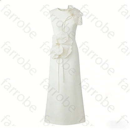 Customized Black Exquisite Evening Dress Flower Beading Ruched A-line Sleeveless Bespoke Occasion Gown Midi Dresses Party Gowns