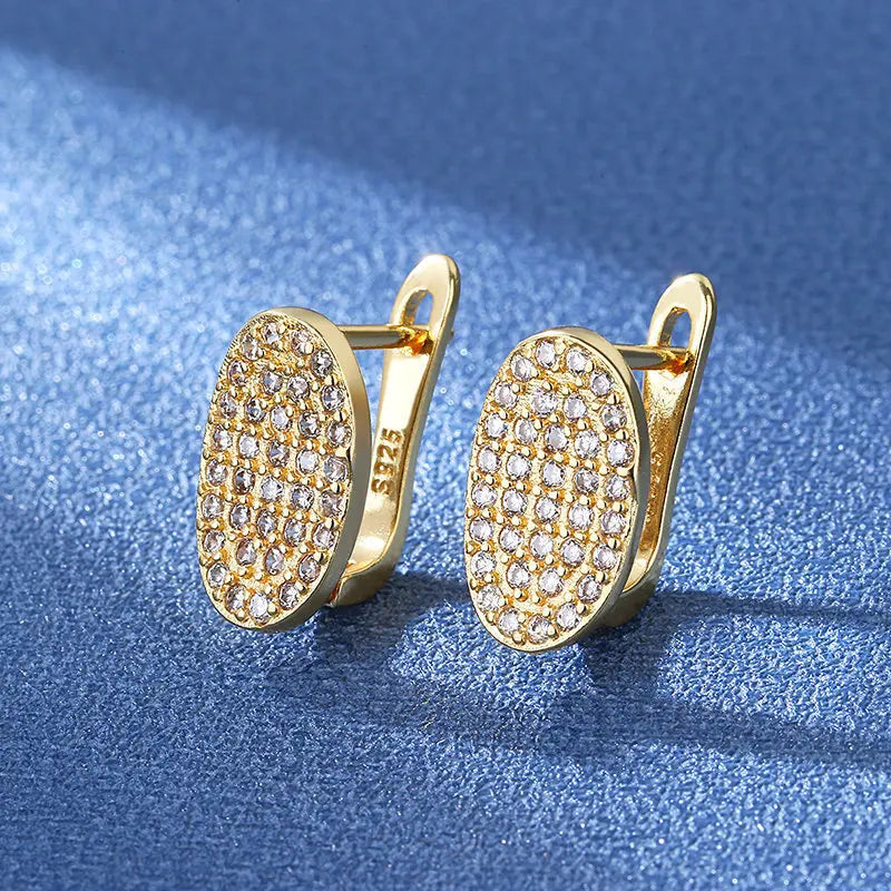 925 Silver Needle Princess Crystal Square Zircon Drop Earrings for Women Trendy Simplicity Jewelry Girl Sweet Gifts New