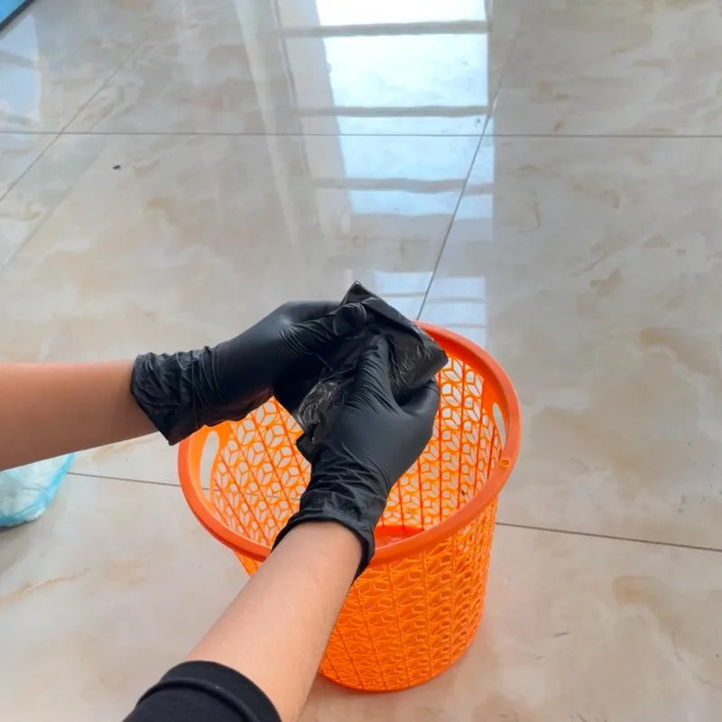20/50/100PCS Disposable Black Nitrile Gloves  Disposable Nitrile Gloves Home Cleaning Tattoo Hairdressing Nail Art Pet Bath