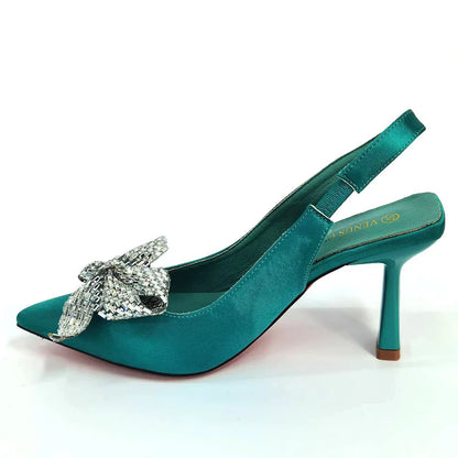 Excellent Italian Hollow Design Women Shoes Matching Bag in Silver Color Mature African Ladies Comfortable Sandals for Party