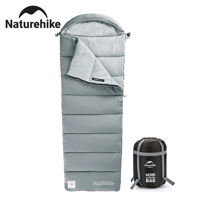 Naturehike Camping Sleeping Bag with Hood 3 Seasons Sleeping Bag Warm Lightweight Waterproof Outdoor Envelope Sleeping Bags