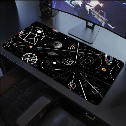 Cool Keyboard Mouse Pad Large Computer Office Game Table Mat Rubber Anti-slip Stitched Edge Keyboard Mats 60x30 Desk Pads