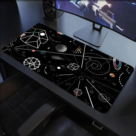 Cool Keyboard Mouse Pad Large Computer Office Game Table Mat Rubber Anti-slip Stitched Edge Keyboard Mats 60x30 Desk Pads