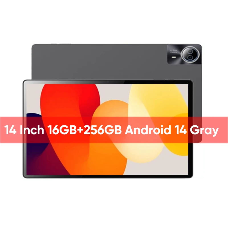 New Upgraded Global Version Android 15 Tablet 14 inch Tablets 20GB 512GB 12900mAh Large Battery BT5.0 5G WiFi GPS Google Play