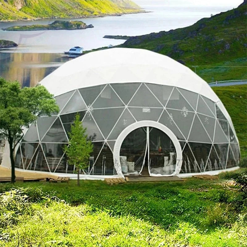 Waterproof Clear PVC Geodesic Dome Bubble Tent, Large Space OEM ODM Available for Resort Hotel Business Outdoor Camping