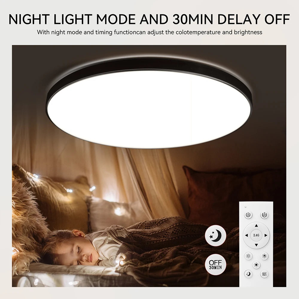 LED Ceiling Lamp 15W~50W Kitchen Light Fixture Bedroom Corridor Lustre Plat Led Lights Living Room Decor 220V Ceiling Chandelier