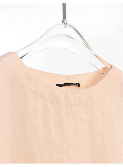 Plus-Size Women's Clothing~Hemp Long-Sleeved Shirt, Casual Sun-Protective Top, New Spring/Summer 2026 Style
