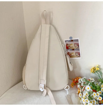 Casual Travel Transparent Zipper Shoulder Bag Vintage Women All Match Simple Ita Bag Y2K Girls Fashion Crossbody Bags Handbags