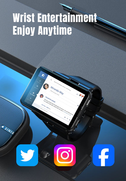 Factory S999 4G LTE Smart Watch 4GB RAM 64GB ROM 2.88" Big Screen Dual Camera Quad Core 2300mAh Android 11.0 Men Smartwatch Men