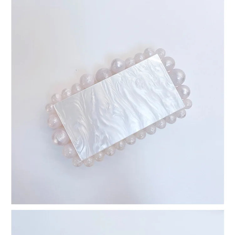 Luxury Design Shoulder Crossbody Bag Fashion New Evening Clutch Bag Ladies Handbag Acrylic Transparent Small Square Bag Female