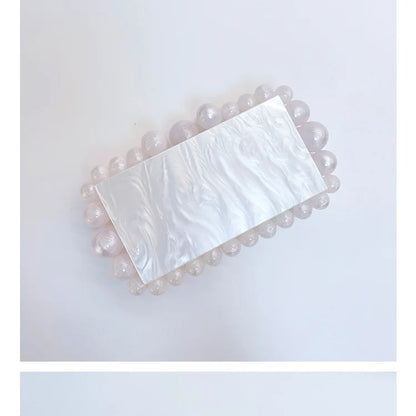 Luxury Design Shoulder Crossbody Bag Fashion New Evening Clutch Bag Ladies Handbag Acrylic Transparent Small Square Bag Female