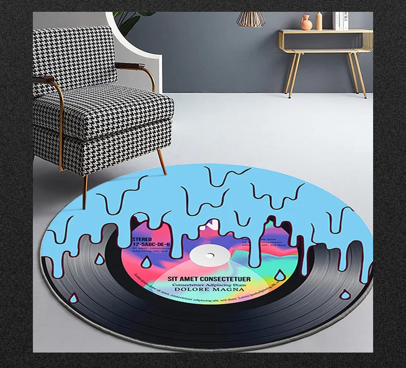 Round game machine rug living room bedroom computer chair floor mat hanging basket mat gaming video game room decorative carpet