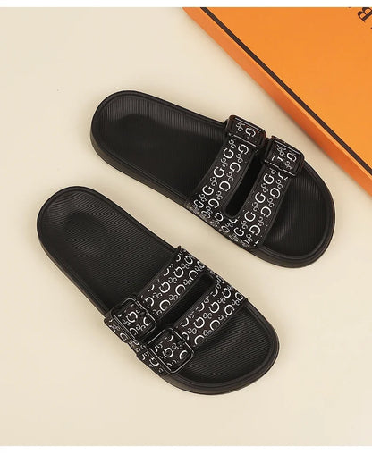 Men's Genuine Leather Sandals Comfortable Man Sandal House Slippers Man Summer Shoes Sale Genuine Mens Slipper Flip Flop Slides