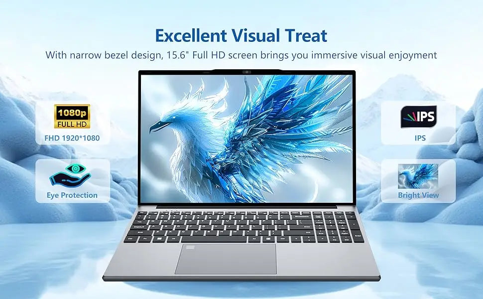New Ultra Slim Laptop 15.6" 16GB RAM 2TB SSD Intel i9 10980HK/9900 Gaming PC 1920*1080 IPS Windows 11 Office Study Computer PC