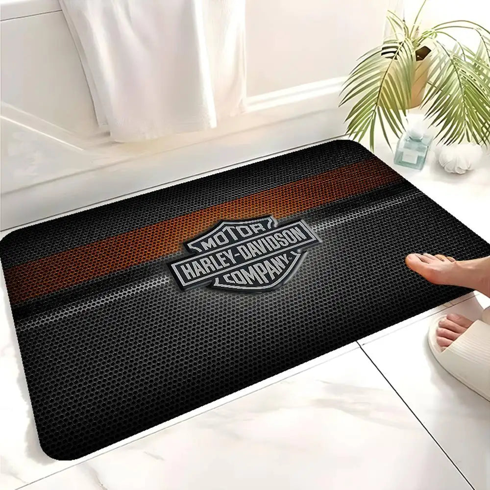 Motorcycle H-Harley D-Davidson Door Mat Kids Room Bedroom Decoration Balcony Anti-Slip Doormat Living Room Doormat Area Rug