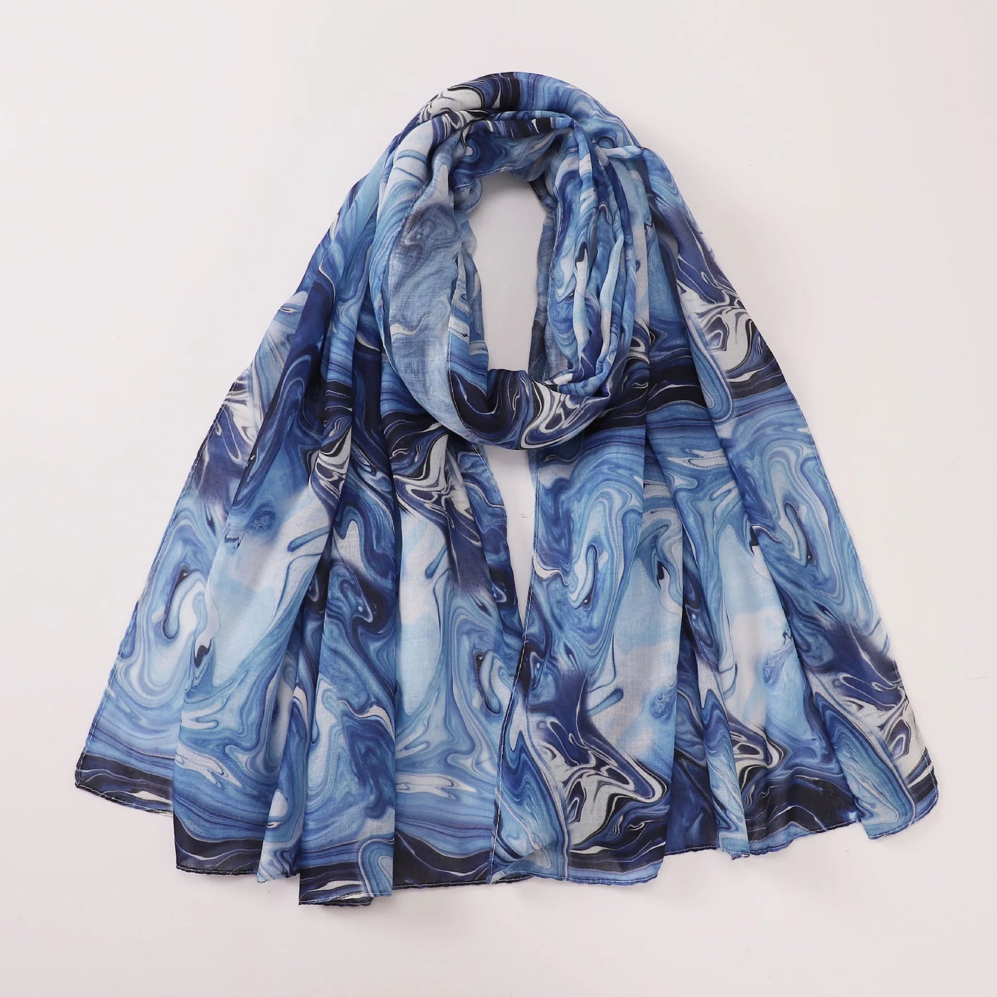 1Pcs Watercolor Print Lady Hijab Women Bohemian Soft Islam Ramadan Muslim Hijabs Foulard Femme Shawl Wrap Scarf Headscarf