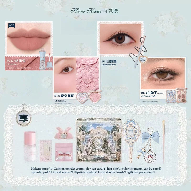 Flower Know Strawberry Cupid Box Collection Make Up Sets Cosmetics Full Set Palette Pressed Powder Blush Lipstick Mystery Box
