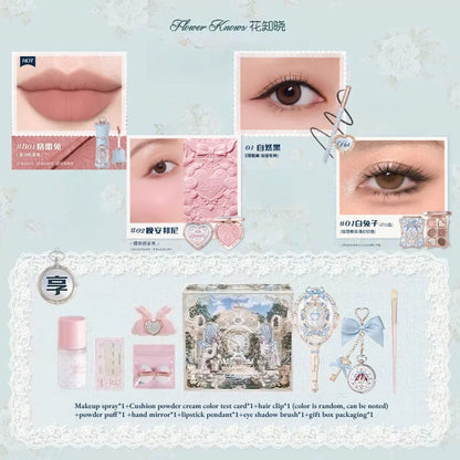 Flower Know Strawberry Cupid Box Collection Make Up Sets Cosmetics Full Set Palette Pressed Powder Blush Lipstick Mystery Box