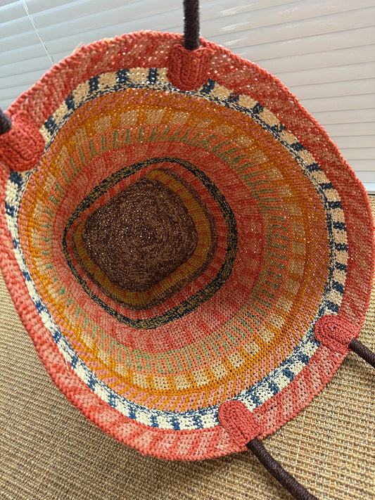 Color Raffia Straw Lady Shoulder Bag Designer Luxury Handbags Large Bag Handmade Summer Beach Purses