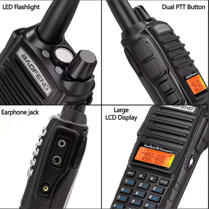 Baofeng UV-82 Walkie-Talkie 5W/8W FM Dual Standby Long Battery Life Outdoor Self-Driving Civil Hand-Held Walkie-Talkie