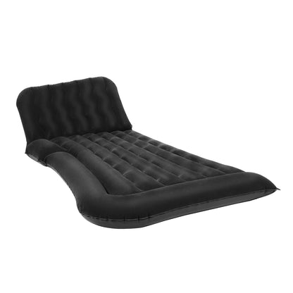 Universal Foldable Inflatable Bed Portable Inflatable Mattress Set Car Back Seat Sleeping Flocking Air Bed Cushion w/Pump+Pillow