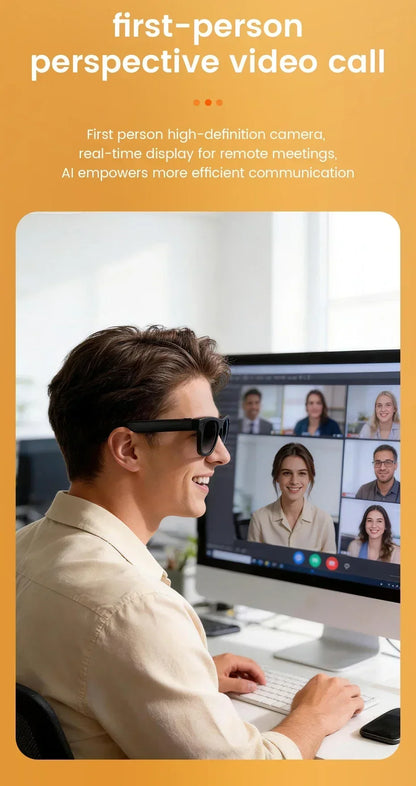 2026 New Smart Glasses 800W HD Camera AI All Things Recognition Recording and Video Calling Real-time Translation Smart Glasses